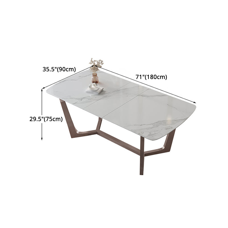 Nordic 1/4/5/7 Pieces Dining Set Sintered Stone Dining Table with Leather Chairs Clearhalo 'Dining Room Sets' 'Dining Tables & Seating' 'dining_room_set' 'furn' 'furn_dining_room_set' 'Furniture' 'furniture_dining_room_set' 'Kitchen & Dining Furniture' 'kitchen&dining_furn' 'kitchen' 4458785