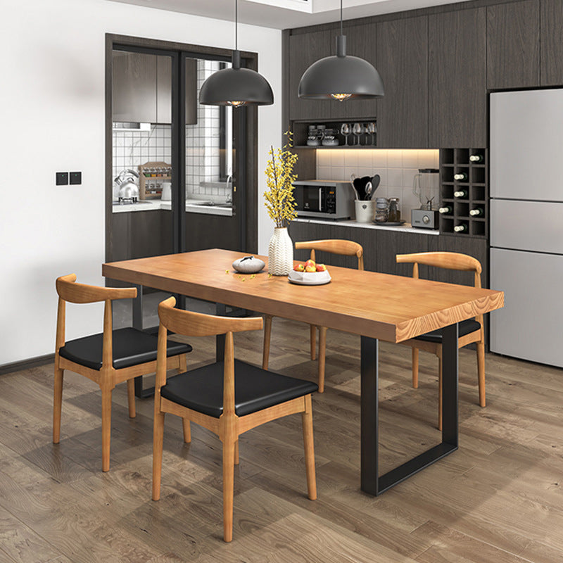 Modern 1/4/5/7 Pieces Dining Set Rectangle Solid Wood Dining Table Set 5 Pieces: Table, 4 Chairs Clearhalo 'Dining Room Sets' 'Dining Tables & Seating' 'dining_room_set' 'furn' 'furn_dining_room_set' 'Furniture' 'furniture_dining_room_set' 'Kitchen & Dining Furniture' 'kitchen&dining_furn' 'kitchen' 4458786