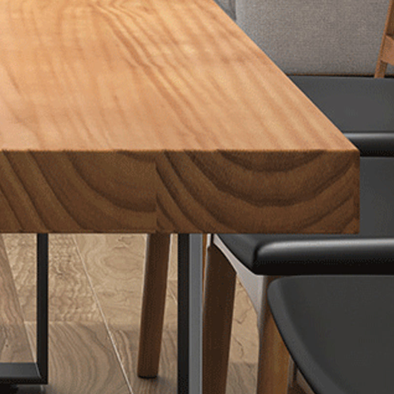 Modern 1/4/5/7 Pieces Dining Set Rectangle Solid Wood Dining Table Set Clearhalo 'Dining Room Sets' 'Dining Tables & Seating' 'dining_room_set' 'furn' 'furn_dining_room_set' 'Furniture' 'furniture_dining_room_set' 'Kitchen & Dining Furniture' 'kitchen&dining_furn' 'kitchen' 4458793