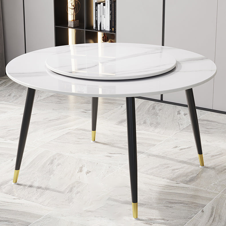 1/4/7 Pcs Metal Modern Dining Room Set with Round Table Dining Set Clearhalo 'Dining Room Sets' 'Dining Tables & Seating' 'dining_room_set' 'furn' 'furn_dining_room_set' 'Furniture' 'furniture_dining_room_set' 'Kitchen & Dining Furniture' 'kitchen&dining_furn' 'kitchen' 4458819