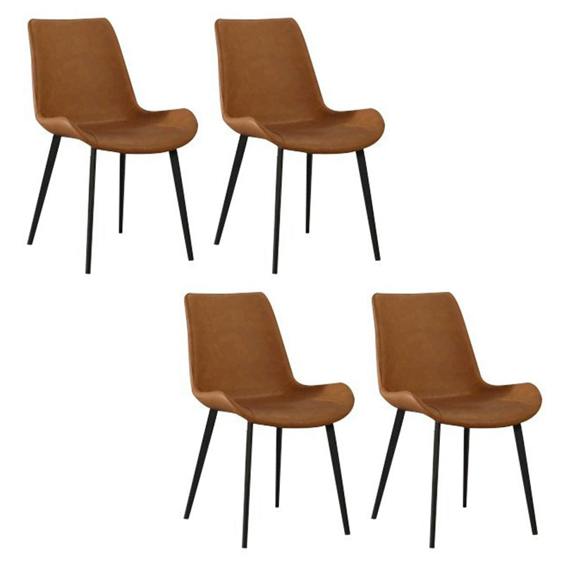 Contemporary 1/4/5/7 Pieces Dining Set Gray Sintered Stone Dining Table for Home Use 4 Brown Chairs Clearhalo 'Dining Room Sets' 'Dining Tables & Seating' 'dining_room_set' 'furn' 'furn_dining_room_set' 'Furniture' 'furniture_dining_room_set' 'Kitchen & Dining Furniture' 'kitchen&dining_furn' 'kitchen' 4458832
