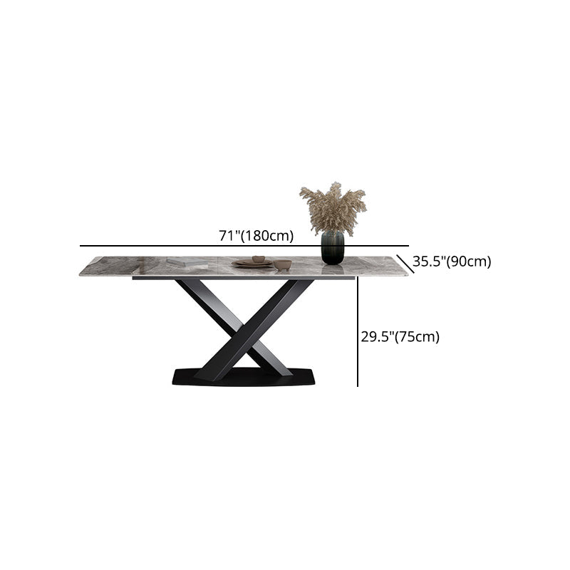 Contemporary 1/4/5/7 Pieces Dining Set Gray Sintered Stone Dining Table for Home Use Clearhalo 'Dining Room Sets' 'Dining Tables & Seating' 'dining_room_set' 'furn' 'furn_dining_room_set' 'Furniture' 'furniture_dining_room_set' 'Kitchen & Dining Furniture' 'kitchen&dining_furn' 'kitchen' 4458845