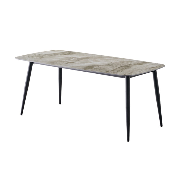 Contemporary 1/4/5/7 Pieces Dining Set Gray Sintered Stone Dining Table Grey 55"L x 31"W Clearhalo 'Dining Room Sets' 'Dining Tables & Seating' 'dining_room_set' 'furn' 'furn_dining_room_set' 'Furniture' 'furniture_dining_room_set' 'Kitchen & Dining Furniture' 'kitchen&dining_furn' 'kitchen' 4458850