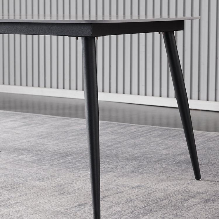 Contemporary 1/4/5/7 Pieces Dining Set Gray Sintered Stone Dining Table Clearhalo 'Dining Room Sets' 'Dining Tables & Seating' 'dining_room_set' 'furn' 'furn_dining_room_set' 'Furniture' 'furniture_dining_room_set' 'Kitchen & Dining Furniture' 'kitchen&dining_furn' 'kitchen' 4458853