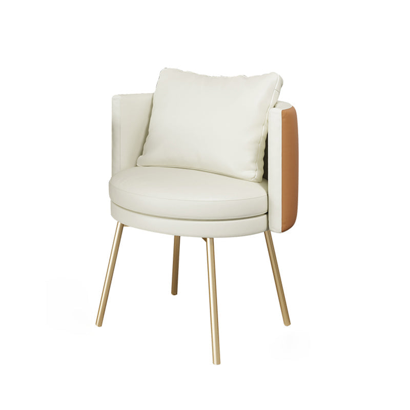 Glam 1/3/4/5 Pieces Dining Set White Sintered Stone Dining Table 1 White Chair Clearhalo 'Dining Room Sets' 'Dining Tables & Seating' 'dining_room_set' 'furn' 'furn_dining_room_set' 'Furniture' 'furniture_dining_room_set' 'Kitchen & Dining Furniture' 'kitchen&dining_furn' 'kitchen' 4458872