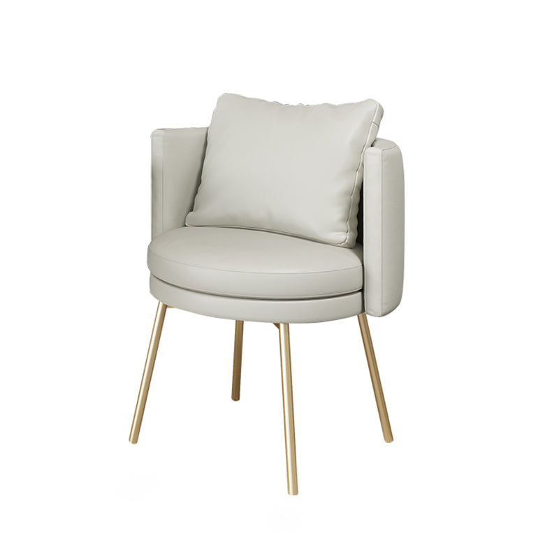 Glam 1/3/4/5 Pieces Dining Set White Sintered Stone Dining Table 1 Light Grey Chair Clearhalo 'Dining Room Sets' 'Dining Tables & Seating' 'dining_room_set' 'furn' 'furn_dining_room_set' 'Furniture' 'furniture_dining_room_set' 'Kitchen & Dining Furniture' 'kitchen&dining_furn' 'kitchen' 4458874