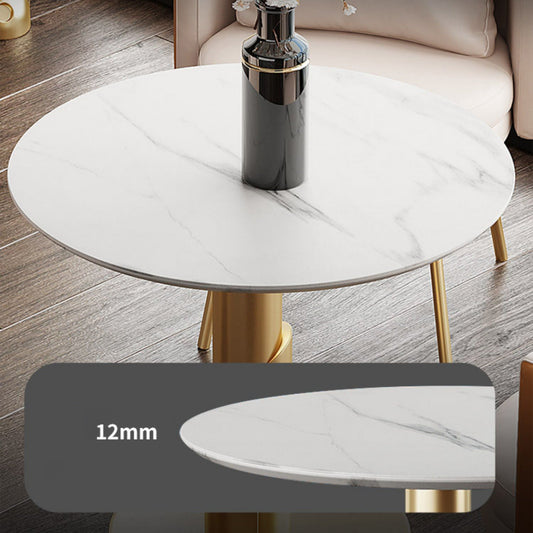 Glam 1/3/4/5 Pieces Dining Set White Sintered Stone Dining Table Clearhalo 'Dining Room Sets' 'Dining Tables & Seating' 'dining_room_set' 'furn' 'furn_dining_room_set' 'Furniture' 'furniture_dining_room_set' 'Kitchen & Dining Furniture' 'kitchen&dining_furn' 'kitchen' 4458876