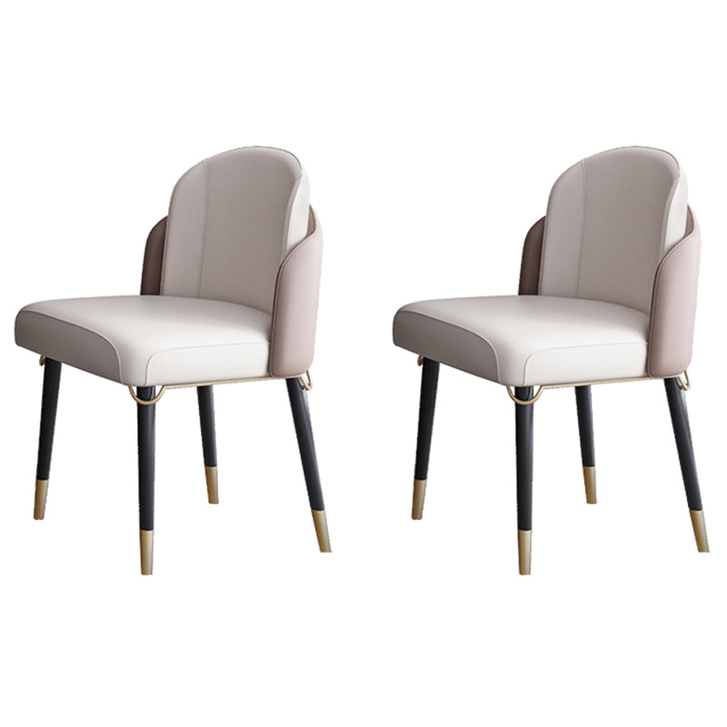 Luxury 1/2/5/ Pieces Dining Set Sintered Stone Dining Table Set with Leather Chairs 2 White Chairs Clearhalo 'Dining Room Sets' 'Dining Tables & Seating' 'dining_room_set' 'furn' 'furn_dining_room_set' 'Furniture' 'furniture_dining_room_set' 'Kitchen & Dining Furniture' 'kitchen&dining_furn' 'kitchen' 4458907