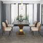 Luxury 1/2/5/ Pieces Dining Set Sintered Stone Dining Table Set with Leather Chairs Clearhalo 'Dining Room Sets' 'Dining Tables & Seating' 'dining_room_set' 'furn' 'furn_dining_room_set' 'Furniture' 'furniture_dining_room_set' 'Kitchen & Dining Furniture' 'kitchen&dining_furn' 'kitchen' 4458908