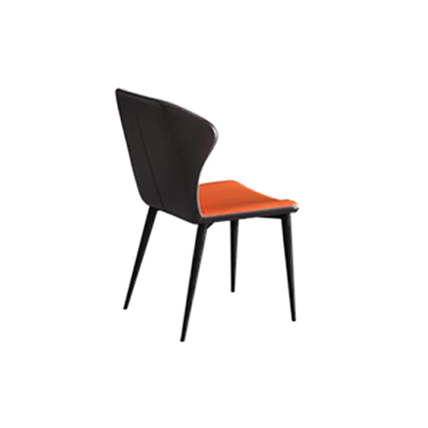 Contemporary 1/5/7 Pieces Dining Set Black Sintered Stone Dining Furniture 1 Orange Chair Clearhalo 'Dining Room Sets' 'Dining Tables & Seating' 'dining_room_set' 'furn' 'furn_dining_room_set' 'Furniture' 'furniture_dining_room_set' 'Kitchen & Dining Furniture' 'kitchen&dining_furn' 'kitchen' 4458920