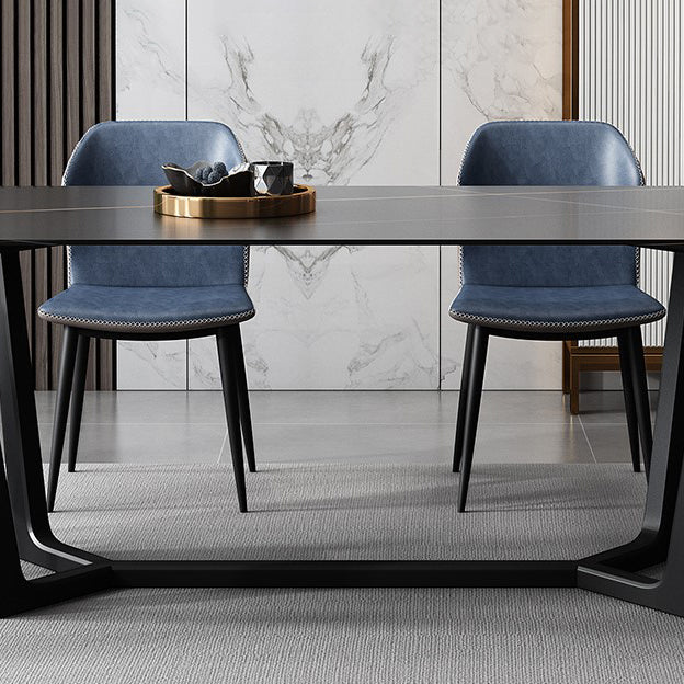 Contemporary 1/5/7 Pieces Dining Set Black Sintered Stone Dining Furniture Clearhalo 'Dining Room Sets' 'Dining Tables & Seating' 'dining_room_set' 'furn' 'furn_dining_room_set' 'Furniture' 'furniture_dining_room_set' 'Kitchen & Dining Furniture' 'kitchen&dining_furn' 'kitchen' 4458926