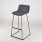 Contemporary Metal Bar Stool Indoor Bar Stool with Metal Legs and Low Back Dark Gray 1 Piece Clearhalo 'Bar Furniture' 'Bar Stools' 'bar_stools' 'furn' 'furn_bar_stools' 'furniture_bar_stools' 'Kitchen & Dining Furniture' 'kitchen&dining_furn' 'kitchen' 'kitchen_furn' Furniture' 4462506