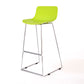 Contemporary Metal Bar Stool Indoor Bar Stool with Metal Legs and Low Back Yellow-Green 1 Piece Clearhalo 'Bar Furniture' 'Bar Stools' 'bar_stools' 'furn' 'furn_bar_stools' 'furniture_bar_stools' 'Kitchen & Dining Furniture' 'kitchen&dining_furn' 'kitchen' 'kitchen_furn' Furniture' 4462509
