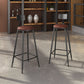 Contemporary Metal Solid Wood Barstool Indoor Bar Stool with Footrest Clearhalo 'Bar Furniture' 'Bar Stools' 'bar_stools' 'furn' 'furn_bar_stools' 'furniture_bar_stools' 'Kitchen & Dining Furniture' 'kitchen&dining_furn' 'kitchen' 'kitchen_furn' Furniture' 4462515