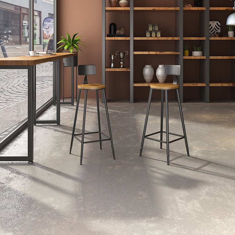 Contemporary Metal Solid Wood Barstool Indoor Bar Stool with Footrest Clearhalo 'Bar Furniture' 'Bar Stools' 'bar_stools' 'furn' 'furn_bar_stools' 'furniture_bar_stools' 'Kitchen & Dining Furniture' 'kitchen&dining_furn' 'kitchen' 'kitchen_furn' Furniture' 4462519