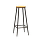 Contemporary Metal Solid Wood Barstool Indoor Bar Stool with Footrest Wood 1 Piece Bar Stool(30"H) Clearhalo 'Bar Furniture' 'Bar Stools' 'bar_stools' 'furn' 'furn_bar_stools' 'furniture_bar_stools' 'Kitchen & Dining Furniture' 'kitchen&dining_furn' 'kitchen' 'kitchen_furn' Furniture' 4462533
