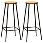 Contemporary Metal Solid Wood Barstool Indoor Bar Stool with Footrest Wood 2 Piece Set Bar Stool(30"H) Clearhalo 'Bar Furniture' 'Bar Stools' 'bar_stools' 'furn' 'furn_bar_stools' 'furniture_bar_stools' 'Kitchen & Dining Furniture' 'kitchen&dining_furn' 'kitchen' 'kitchen_furn' Furniture' 4462534