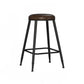 Contemporary Metal Solid Wood Barstool Indoor Bar Stool with Footrest Brown 1 Piece Counter Stool (23.5"H) Clearhalo 'Bar Furniture' 'Bar Stools' 'bar_stools' 'furn' 'furn_bar_stools' 'furniture_bar_stools' 'Kitchen & Dining Furniture' 'kitchen&dining_furn' 'kitchen' 'kitchen_furn' Furniture' 4462539