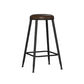 Contemporary Metal Solid Wood Barstool Indoor Bar Stool with Footrest Brown 1 Piece Counter Stool(27"H) Clearhalo 'Bar Furniture' 'Bar Stools' 'bar_stools' 'furn' 'furn_bar_stools' 'furniture_bar_stools' 'Kitchen & Dining Furniture' 'kitchen&dining_furn' 'kitchen' 'kitchen_furn' Furniture' 4462542