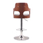 Contemporary Swivel Adjustable Height Bar-stool Indoor Bar Stool with Low Back Clearhalo 'Bar Furniture' 'Bar Stools' 'bar_stools' 'furn' 'furn_bar_stools' 'furniture_bar_stools' 'Kitchen & Dining Furniture' 'kitchen&dining_furn' 'kitchen' 'kitchen_furn' Furniture' 4462556