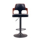 Contemporary Swivel Adjustable Height Bar-stool Indoor Bar Stool with Low Back Black 1 Piece Clearhalo 'Bar Furniture' 'Bar Stools' 'bar_stools' 'furn' 'furn_bar_stools' 'furniture_bar_stools' 'Kitchen & Dining Furniture' 'kitchen&dining_furn' 'kitchen' 'kitchen_furn' Furniture' 4462564