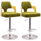 Contemporary Swivel Adjustable Height Bar-stool Indoor Bar Stool with Low Back Green 2 Piece Set Clearhalo 'Bar Furniture' 'Bar Stools' 'bar_stools' 'furn' 'furn_bar_stools' 'furniture_bar_stools' 'Kitchen & Dining Furniture' 'kitchen&dining_furn' 'kitchen' 'kitchen_furn' Furniture' 4462571