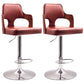 Contemporary Swivel Adjustable Height Bar-stool Indoor Bar Stool with Low Back Brown 2 Piece Set Clearhalo 'Bar Furniture' 'Bar Stools' 'bar_stools' 'furn' 'furn_bar_stools' 'furniture_bar_stools' 'Kitchen & Dining Furniture' 'kitchen&dining_furn' 'kitchen' 'kitchen_furn' Furniture' 4462580