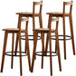 Contemporary Solid Wood Bar Stool Indoor Bar Stools with Wood Seat and Footrest Tan 4 Piece Set Bar Stool (28" H) Clearhalo 'Bar Furniture' 'Bar Stools' 'bar_stools' 'furn' 'furn_bar_stools' 'furniture_bar_stools' 'Kitchen & Dining Furniture' 'kitchen&dining_furn' 'kitchen' 'kitchen_furn' Furniture' 4462598