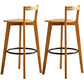 Contemporary Solid Wood Bar Stool Indoor Bar Stools with Wood Seat and Footrest Wood 2 Piece Set Counter Stool (23.5"H) Clearhalo 'Bar Furniture' 'Bar Stools' 'bar_stools' 'furn' 'furn_bar_stools' 'furniture_bar_stools' 'Kitchen & Dining Furniture' 'kitchen&dining_furn' 'kitchen' 'kitchen_furn' Furniture' 4462607