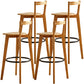 Contemporary Solid Wood Bar Stool Indoor Bar Stools with Wood Seat and Footrest Wood 4 Piece Set Bar Stool (28" H) Clearhalo 'Bar Furniture' 'Bar Stools' 'bar_stools' 'furn' 'furn_bar_stools' 'furniture_bar_stools' 'Kitchen & Dining Furniture' 'kitchen&dining_furn' 'kitchen' 'kitchen_furn' Furniture' 4462609