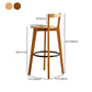 Contemporary Solid Wood Bar Stool Indoor Bar Stools with Wood Seat and Footrest Clearhalo 'Bar Furniture' 'Bar Stools' 'bar_stools' 'furn' 'furn_bar_stools' 'furniture_bar_stools' 'Kitchen & Dining Furniture' 'kitchen&dining_furn' 'kitchen' 'kitchen_furn' Furniture' 4462613