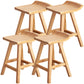 Contemporary Solid Wood Folding Bar Stool Indoor Barstool with Wood Seat and Footrest 4 Piece Set Rectangle Clearhalo 'Bar Furniture' 'Bar Stools' 'bar_stools' 'furn' 'furn_bar_stools' 'furniture_bar_stools' 'Kitchen & Dining Furniture' 'kitchen&dining_furn' 'kitchen' 'kitchen_furn' Furniture' 4462618