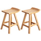 Contemporary Solid Wood Folding Bar Stool Indoor Barstool with Wood Seat and Footrest 2 Piece Set Rectangle Clearhalo 'Bar Furniture' 'Bar Stools' 'bar_stools' 'furn' 'furn_bar_stools' 'furniture_bar_stools' 'Kitchen & Dining Furniture' 'kitchen&dining_furn' 'kitchen' 'kitchen_furn' Furniture' 4462620