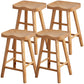 Contemporary Solid Wood Folding Bar Stool Indoor Barstool with Wood Seat and Footrest 4 Piece Set Square Clearhalo 'Bar Furniture' 'Bar Stools' 'bar_stools' 'furn' 'furn_bar_stools' 'furniture_bar_stools' 'Kitchen & Dining Furniture' 'kitchen&dining_furn' 'kitchen' 'kitchen_furn' Furniture' 4462622