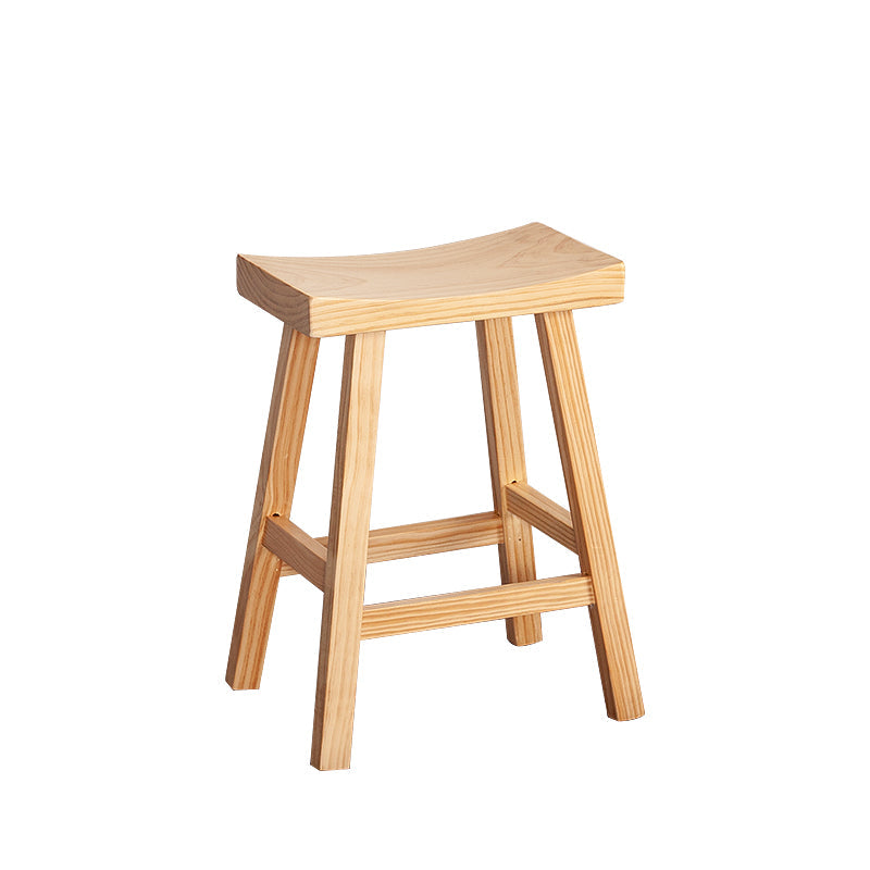 Contemporary Solid Wood Folding Bar Stool Indoor Barstool with Wood Seat and Footrest Clearhalo 'Bar Furniture' 'Bar Stools' 'bar_stools' 'furn' 'furn_bar_stools' 'furniture_bar_stools' 'Kitchen & Dining Furniture' 'kitchen&dining_furn' 'kitchen' 'kitchen_furn' Furniture' 4462623