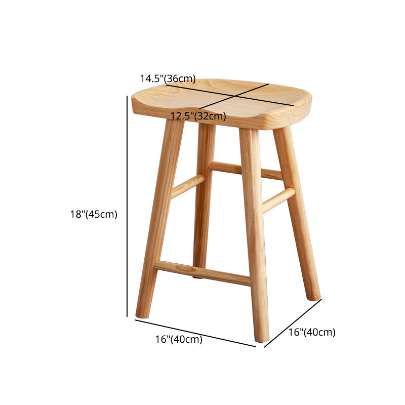 Contemporary Solid Wood Folding Bar Stool Indoor Barstool with Wood Seat and Footrest Clearhalo 'Bar Furniture' 'Bar Stools' 'bar_stools' 'furn' 'furn_bar_stools' 'furniture_bar_stools' 'Kitchen & Dining Furniture' 'kitchen&dining_furn' 'kitchen' 'kitchen_furn' Furniture' 4462643