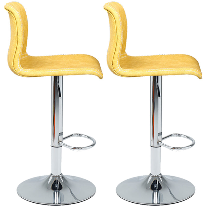 Modern Swivel Adjustable Height Bar Stool Indoor Bar Stool with Low Back Beige 2 Piece Set Clearhalo 'Bar Furniture' 'Bar Stools' 'bar_stools' 'furn' 'furn_bar_stools' 'furniture_bar_stools' 'Kitchen & Dining Furniture' 'kitchen&dining_furn' 'kitchen' 'kitchen_furn' Furniture' 4462663