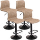 Modern Swivel Adjustable Height Bar Stool Indoor Bar Stool with Low Back Khaki 4 Piece Set Clearhalo 'Bar Furniture' 'Bar Stools' 'bar_stools' 'furn' 'furn_bar_stools' 'furniture_bar_stools' 'Kitchen & Dining Furniture' 'kitchen&dining_furn' 'kitchen' 'kitchen_furn' Furniture' 4462664