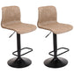 Modern Swivel Adjustable Height Bar Stool Indoor Bar Stool with Low Back Khaki 2 Piece Set Clearhalo 'Bar Furniture' 'Bar Stools' 'bar_stools' 'furn' 'furn_bar_stools' 'furniture_bar_stools' 'Kitchen & Dining Furniture' 'kitchen&dining_furn' 'kitchen' 'kitchen_furn' Furniture' 4462666