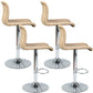 Modern Swivel Adjustable Height Bar Stool Indoor Bar Stool with Low Back Gray-Khaki 4 Piece Set Clearhalo 'Bar Furniture' 'Bar Stools' 'bar_stools' 'furn' 'furn_bar_stools' 'furniture_bar_stools' 'Kitchen & Dining Furniture' 'kitchen&dining_furn' 'kitchen' 'kitchen_furn' Furniture' 4462667