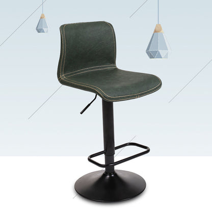 Modern Swivel Adjustable Height Bar Stool Indoor Bar Stool with Low Back Green 1 Piece Clearhalo 'Bar Furniture' 'Bar Stools' 'bar_stools' 'furn' 'furn_bar_stools' 'furniture_bar_stools' 'Kitchen & Dining Furniture' 'kitchen&dining_furn' 'kitchen' 'kitchen_furn' Furniture' 4462671