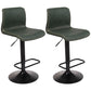 Modern Swivel Adjustable Height Bar Stool Indoor Bar Stool with Low Back Green 2 Piece Set Clearhalo 'Bar Furniture' 'Bar Stools' 'bar_stools' 'furn' 'furn_bar_stools' 'furniture_bar_stools' 'Kitchen & Dining Furniture' 'kitchen&dining_furn' 'kitchen' 'kitchen_furn' Furniture' 4462672