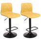 Modern Swivel Adjustable Height Bar Stool Indoor Bar Stool with Low Back Yellow 2 Piece Set Clearhalo 'Bar Furniture' 'Bar Stools' 'bar_stools' 'furn' 'furn_bar_stools' 'furniture_bar_stools' 'Kitchen & Dining Furniture' 'kitchen&dining_furn' 'kitchen' 'kitchen_furn' Furniture' 4462678