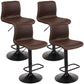 Modern Swivel Adjustable Height Bar Stool Indoor Bar Stool with Low Back Red Brown 4 Piece Set Clearhalo 'Bar Furniture' 'Bar Stools' 'bar_stools' 'furn' 'furn_bar_stools' 'furniture_bar_stools' 'Kitchen & Dining Furniture' 'kitchen&dining_furn' 'kitchen' 'kitchen_furn' Furniture' 4462679