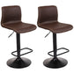 Modern Swivel Adjustable Height Bar Stool Indoor Bar Stool with Low Back Red Brown 2 Piece Set Clearhalo 'Bar Furniture' 'Bar Stools' 'bar_stools' 'furn' 'furn_bar_stools' 'furniture_bar_stools' 'Kitchen & Dining Furniture' 'kitchen&dining_furn' 'kitchen' 'kitchen_furn' Furniture' 4462681