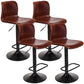 Modern Swivel Adjustable Height Bar Stool Indoor Bar Stool with Low Back Brown 4 Piece Set Clearhalo 'Bar Furniture' 'Bar Stools' 'bar_stools' 'furn' 'furn_bar_stools' 'furniture_bar_stools' 'Kitchen & Dining Furniture' 'kitchen&dining_furn' 'kitchen' 'kitchen_furn' Furniture' 4462682