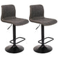 Modern Swivel Adjustable Height Bar Stool Indoor Bar Stool with Low Back Light Gray 2 Piece Set Clearhalo 'Bar Furniture' 'Bar Stools' 'bar_stools' 'furn' 'furn_bar_stools' 'furniture_bar_stools' 'Kitchen & Dining Furniture' 'kitchen&dining_furn' 'kitchen' 'kitchen_furn' Furniture' 4462687