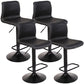 Modern Swivel Adjustable Height Bar Stool Indoor Bar Stool with Low Back Black 4 Piece Set Clearhalo 'Bar Furniture' 'Bar Stools' 'bar_stools' 'furn' 'furn_bar_stools' 'furniture_bar_stools' 'Kitchen & Dining Furniture' 'kitchen&dining_furn' 'kitchen' 'kitchen_furn' Furniture' 4462688