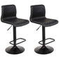 Modern Swivel Adjustable Height Bar Stool Indoor Bar Stool with Low Back Black 2 Piece Set Clearhalo 'Bar Furniture' 'Bar Stools' 'bar_stools' 'furn' 'furn_bar_stools' 'furniture_bar_stools' 'Kitchen & Dining Furniture' 'kitchen&dining_furn' 'kitchen' 'kitchen_furn' Furniture' 4462690