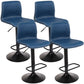 Modern Swivel Adjustable Height Bar Stool Indoor Bar Stool with Low Back Royal Blue 4 Piece Set Clearhalo 'Bar Furniture' 'Bar Stools' 'bar_stools' 'furn' 'furn_bar_stools' 'furniture_bar_stools' 'Kitchen & Dining Furniture' 'kitchen&dining_furn' 'kitchen' 'kitchen_furn' Furniture' 4462691